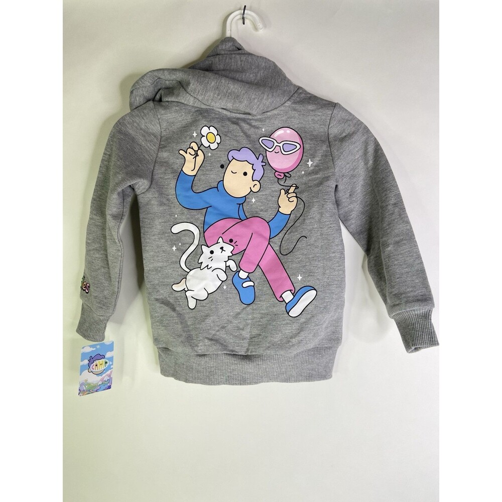 Doodles x CAMP Gray Pullover Hoodie Sweatshirt Toddler Boys Girls Size 3T